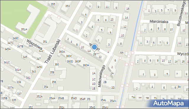 Warszawa, Skalmowskiego Włodzimierza, 18, mapa Warszawy