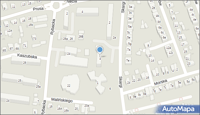Wejherowo, Skargi Piotra, ks., 4B, mapa Wejherowo