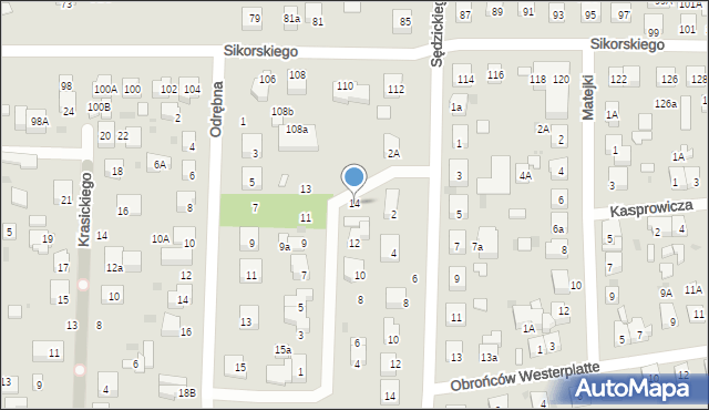 Wejherowo, Skibniewskiej Dżenet, 14, mapa Wejherowo