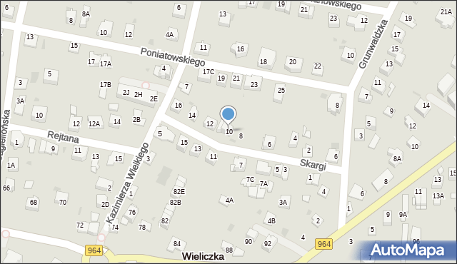 Wieliczka, Skargi Piotra, ks., 10, mapa Wieliczka