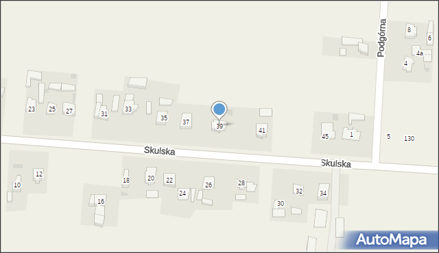 Wilczogóra, Skulska, 39, mapa Wilczogóra