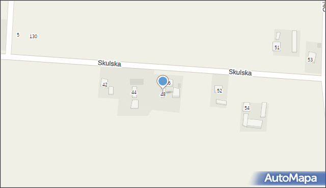 Wilczogóra, Skulska, 48, mapa Wilczogóra
