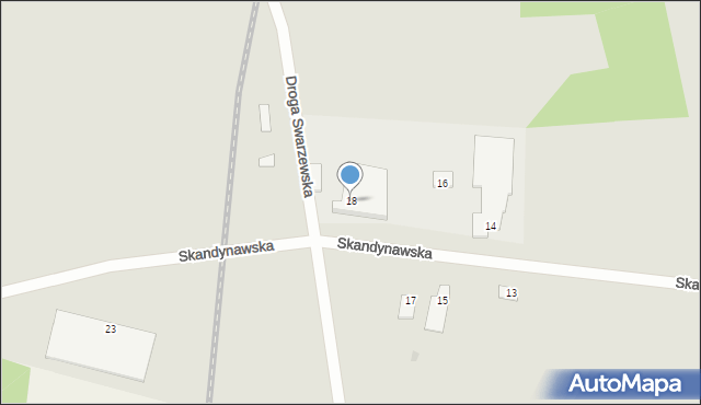 Władysławowo, Skandynawska, 18, mapa Władysławowo