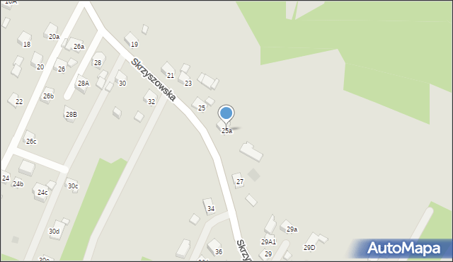 Wodzisław Śląski, Skrzyszowska, 25a, mapa Wodzisławia Śląskiego