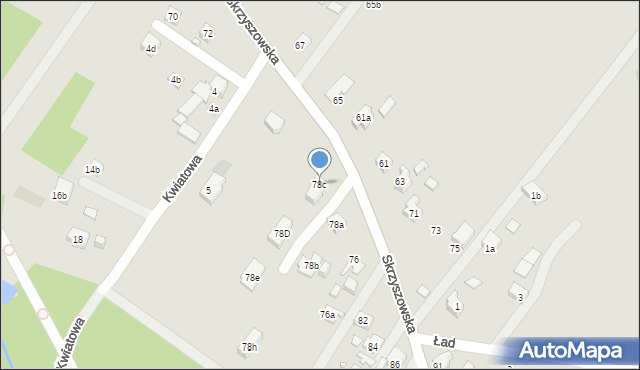Wodzisław Śląski, Skrzyszowska, 78c, mapa Wodzisławia Śląskiego