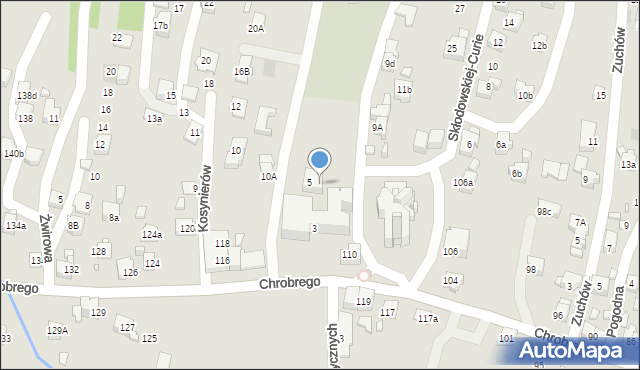 Wodzisław Śląski, Skłodowskiej-Curie Marii, 5, mapa Wodzisławia Śląskiego