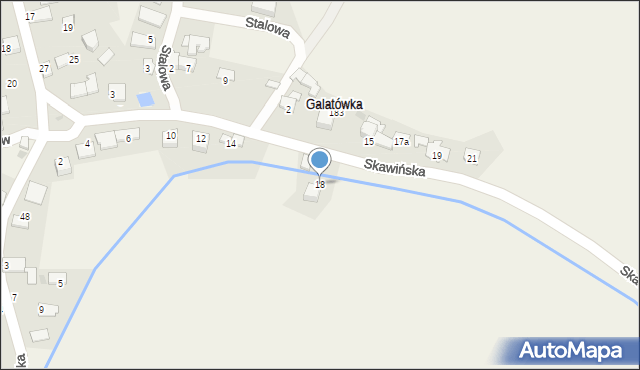 Wołowice, Skawińska, 18, mapa Wołowice