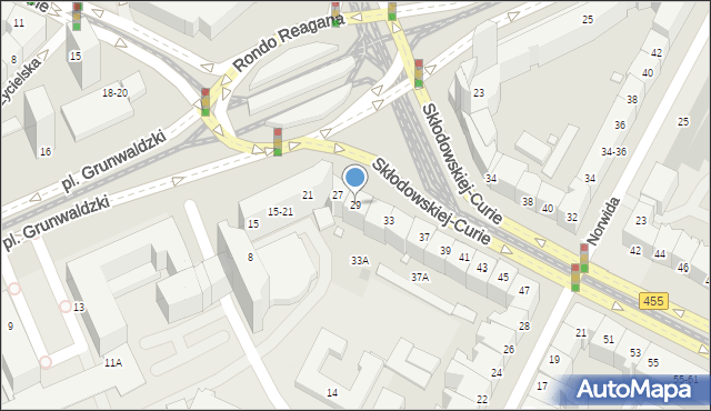 Wrocław, Skłodowskiej-Curie Marii, 29, mapa Wrocławia