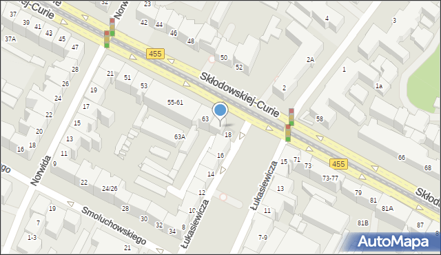 Wrocław, Skłodowskiej-Curie Marii, 65, mapa Wrocławia