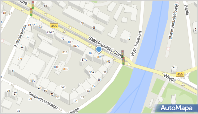 Wrocław, Skłodowskiej-Curie Marii, 89, mapa Wrocławia