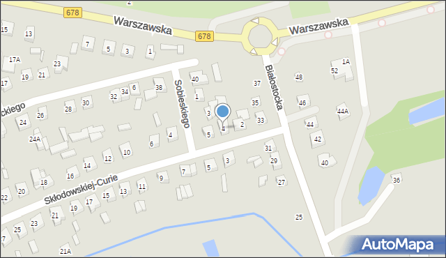 Wysokie Mazowieckie, Skłodowskiej-Curie Marii, 4, mapa Wysokie Mazowieckie