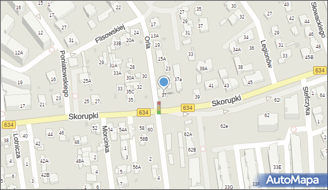 Ząbki, Skorupki Ignacego Jana, ks., 37, mapa Ząbki