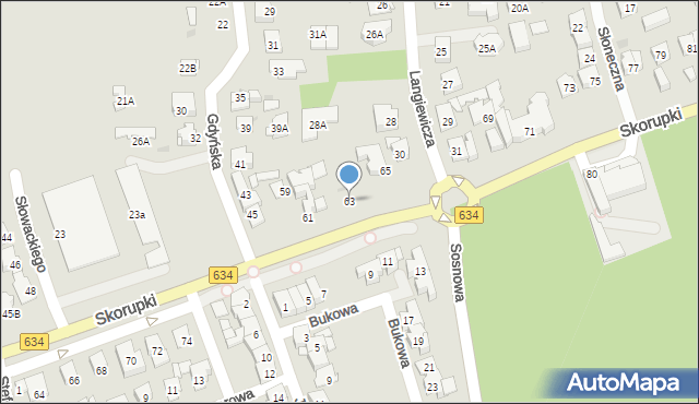 Ząbki, Skorupki Ignacego Jana, ks., 63, mapa Ząbki