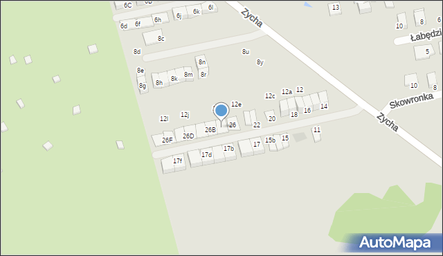 Ząbki, Skowronka, 26A, mapa Ząbki