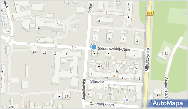 Zabrze, Skłodowskiej-Curie Marii, 7, mapa Zabrza