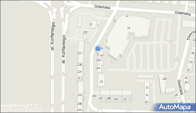 Zabrze, Skłodowskiej-Curie Marii, 24E, mapa Zabrza