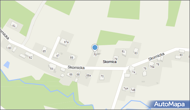 Zagórnik, Skornicka, 73, mapa Zagórnik