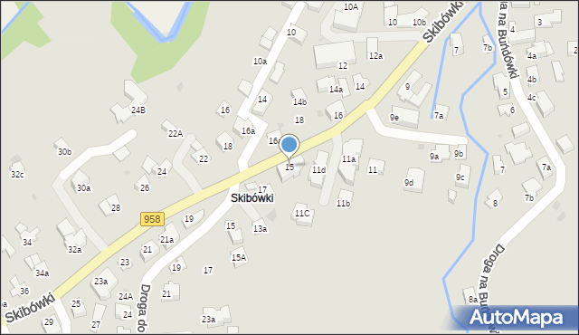 Zakopane, Skibówki, 15, mapa Zakopanego