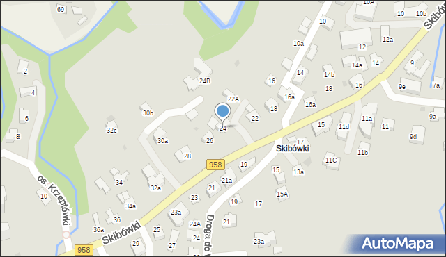 Zakopane, Skibówki, 24, mapa Zakopanego