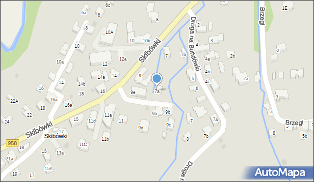 Zakopane, Skibówki, 7a, mapa Zakopanego