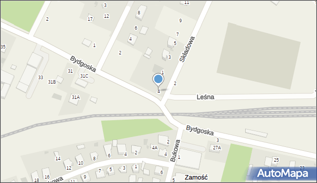 Zamość, Składowa, 4, mapa Zamościa