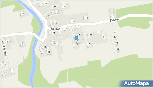 Zaskale, Skałka, 23, mapa Zaskale