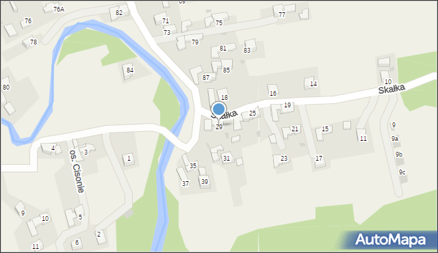 Zaskale, Skałka, 29, mapa Zaskale