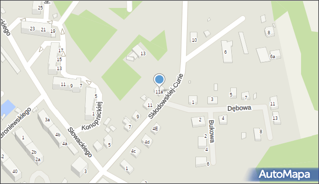Zawidów, Skłodowskiej-Curie Marii, 11a, mapa Zawidów