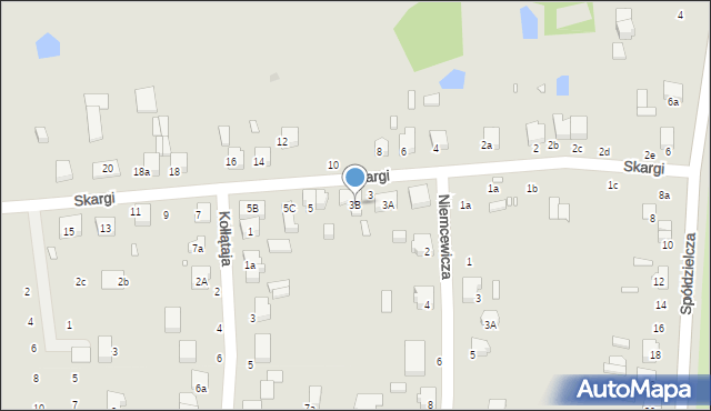 Zduńska Wola, Skargi Piotra, ks., 3B, mapa Zduńska Wola