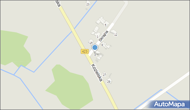 Zdzieszowice, Skrajna, 2, mapa Zdzieszowice