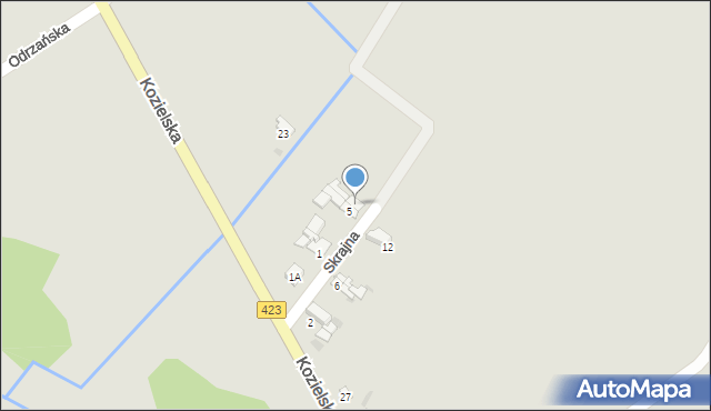 Zdzieszowice, Skrajna, 7, mapa Zdzieszowice