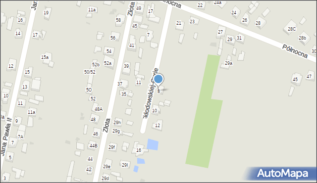 Zelów, Skłodowskiej-Curie Marii, 8, mapa Zelów