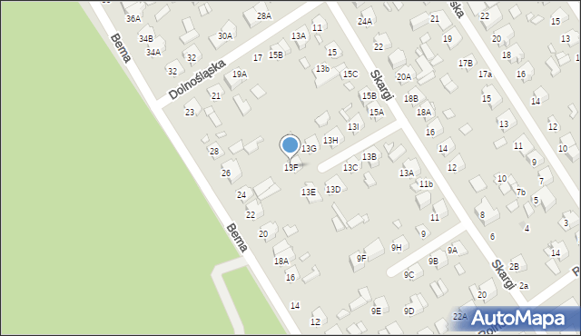 Żyrardów, Skargi Piotra, ks., 13F, mapa Żyrardów