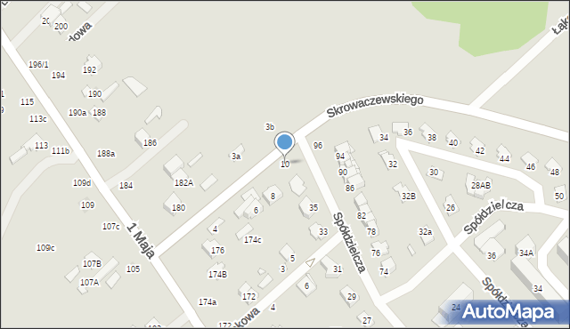 Żyrardów, Skrowaczewskiego Jana, 10, mapa Żyrardów