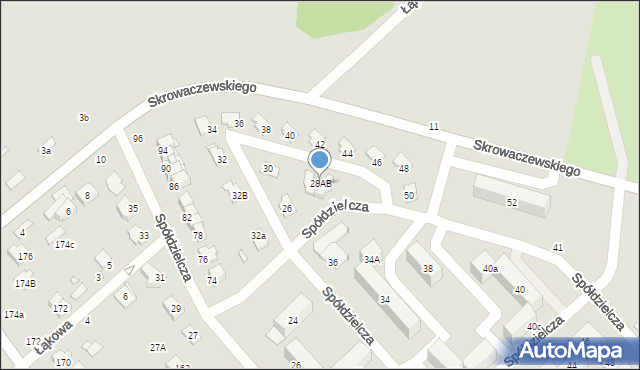 Żyrardów, Skrowaczewskiego Jana, 28AB, mapa Żyrardów