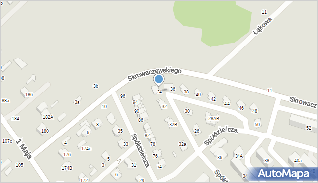 Żyrardów, Skrowaczewskiego Jana, 34, mapa Żyrardów