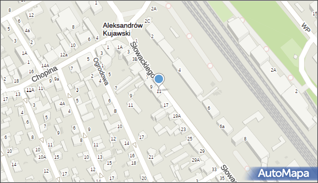 Aleksandrów Kujawski, Słowackiego Juliusza, 11, mapa Aleksandrów Kujawski