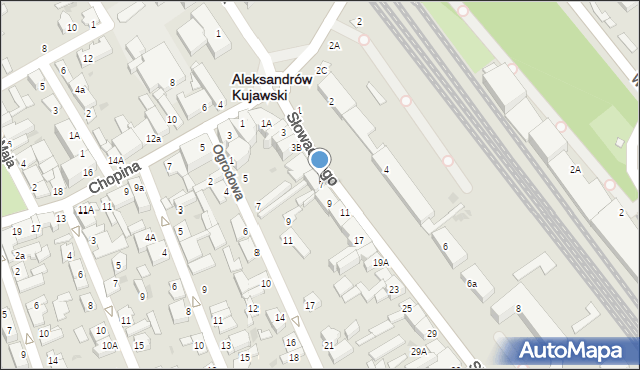 Aleksandrów Kujawski, Słowackiego Juliusza, 7, mapa Aleksandrów Kujawski