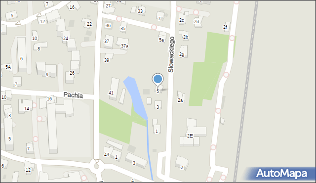 Andrychów, Słowackiego Juliusza, 5, mapa Andrychów