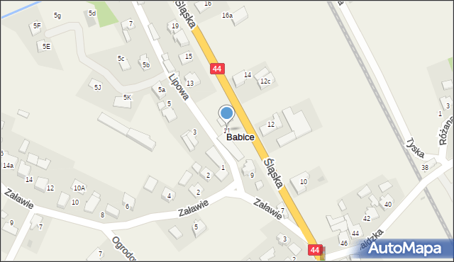 Babice, Śląska, 11, mapa Babice