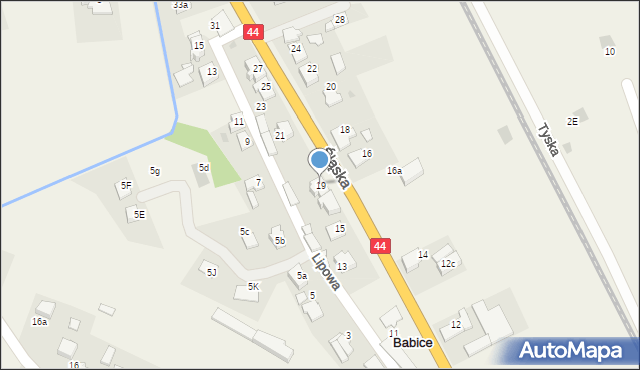 Babice, Śląska, 19, mapa Babice