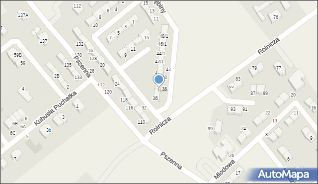 Banino, Słonecznego Poranka, 36/1, mapa Banino