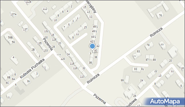 Banino, Słonecznego Poranka, 38/1, mapa Banino