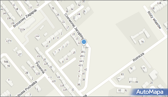 Banino, Słonecznego Poranka, 50/1, mapa Banino