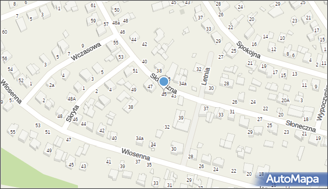 Baranowo, Słoneczna, 45, mapa Baranowo