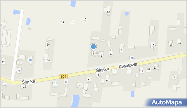 Bargły, Śląska, 8, mapa Bargły