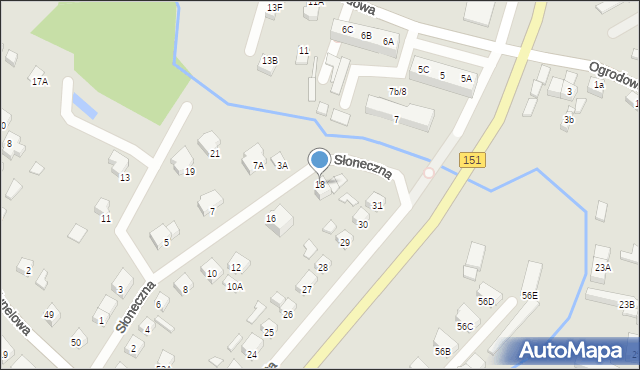 Barlinek, Słoneczna, 18, mapa Barlinek