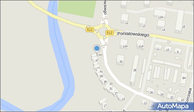 Bartoszyce, Słowackiego Juliusza, 49, mapa Bartoszyce