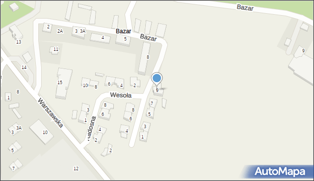 Bazar, Słoneczna, 9, mapa Bazar