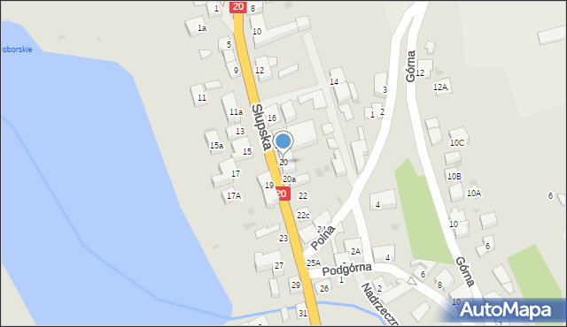 Biały Bór, Słupska, 20, mapa Biały Bór